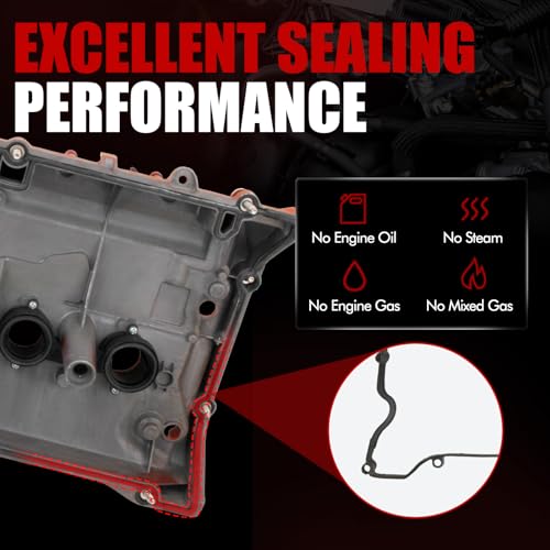 MITZONE N18B16A Aluminum Engine Valve Cover Kit Compatible with Mini Cooper Countryman 2011-2016 OE 11127646552 11127603390 V758239780