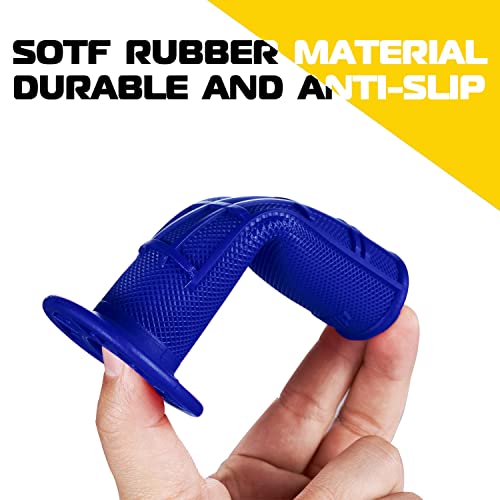 7/8'' ATV Grips Universal Handlebar Grips Soft Rubber Motorcycle Grip for ATV Polaris Thumb Throttle Kid Youth 4 Wheeler Quad 400ex - color: blue