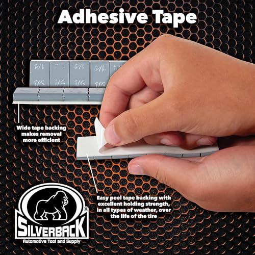 Silverback 1/4 oz Gray Steel Adhesive Wheel Weights, 240-Piece Box - color: Gray, size: 1/4 oz