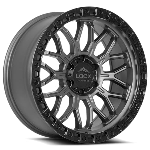 LOCK OFFROAD COMBAT-7957MGMBRR 17X9-5X127 1et - Matte Grey with Matte Black Ring - color: Matte Grey with Matte Black Ring, size: 17X9 - 5X127 1et