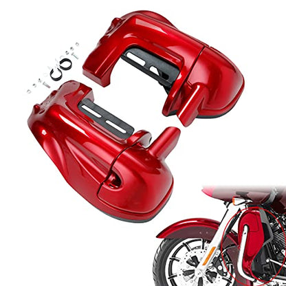 XFMT Lower Fairing Motorcycle Lower Vented Leg Fairing with Glove Box Fit For 1983-2013 Harley Touring Road King Street Glide Electra Glide Ultra Classic, Red - color: Red For Harley Touring '83-'13