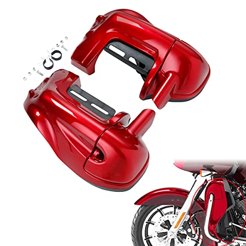 XFMT Lower Fairing Motorcycle Lower Vented Leg Fairing with Glove Box Fit For 1983-2013 Harley Touring Road King Street Glide Electra Glide Ultra Classic, Red - color: Red For Harley Touring '83-'13