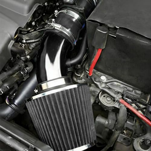 PHILTOP 3" Cold Air Intake Kit System Compatible with Honda Accord, CR-V, Civic EP3, Toyota Camry, Celica GT, Corolla, Avalon, Volkswagen CC, Subaru Legacy, WRX, Ford Focus, High Performance, Black