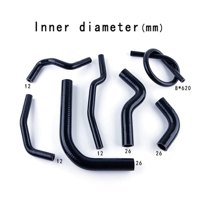 3-Ply Silicone Radiator Hose for 1986-1995 Suzu ki SAMURAI JL JA JX - color: Black