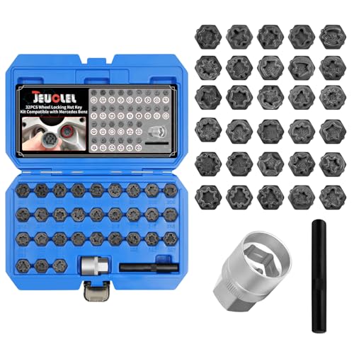 32PCS Wheel Lock Nut Key Kit Compatible with Mercedes Benz - color: 32PCS 301-330 Scoket Set, size: 32PCS 301-330 Scoket Set