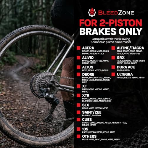 BleedZone Shimano Brake Bleed Kit with 120ml Mineral Oil for Road Bikes