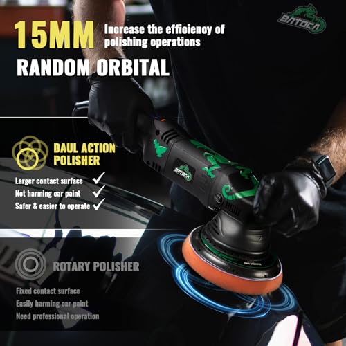 BATOCA 2026 New Dual Action Polisher Random Orbital Car Buffer 1100W