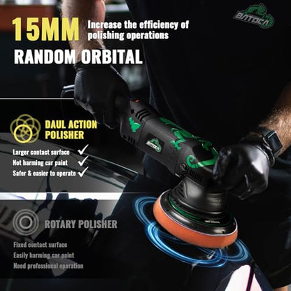 BATOCA 2026 New Dual Action Polisher Random Orbital Car Buffer 1100W