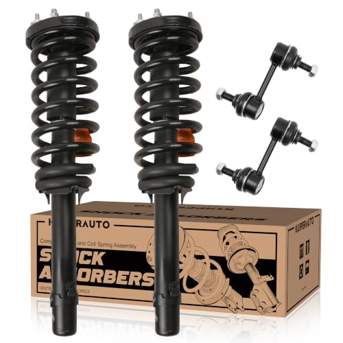 KUIPERAUTO Front Struts Assembly Sway Bars Links Kit Compatible for 2008-2012 Honda Accord FWD 2.4L 3.5L Coupe 4PCS 172562L 172562R Coil Spring Shock Absorber & Stabilizer Sway Bar - size: 2X Front Struts+2X Sway Bar, style: 2008-2012