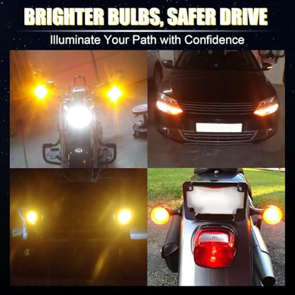 iBrightstar 1156 LED Bulb Amber, BA15S 1141 LED Turn Signal Bulbs Super Bright for Vehicle Blinker Lights and Turn Signal Lights, 2 Pack - color: Amber, size: 1156