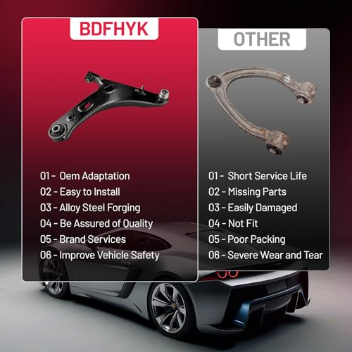 BDFHYK Front Lower Control Arm w/Ball Joint Assembly (Passenger Side) for Subaru Forester 2014-2018, OE K622856, High-Strength Forged Alloy Steel Suspension Replacement Part - size: K622856/1