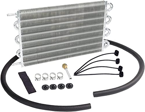 8 Row 15-1/2" Radiator Remote Transmission Oil Cooler Aluminum