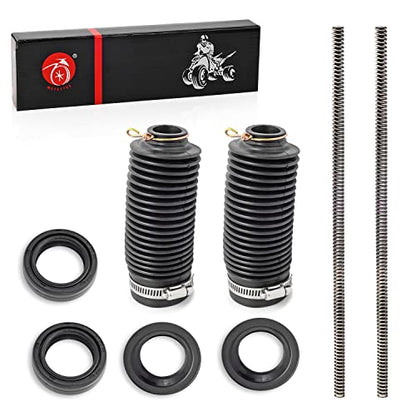 Heavy Duty Fork Springs & Seal For HONDA 1985-2013 XR100R CRF100F FRONT Fork Dust Seal Kit & FORK BOOT
