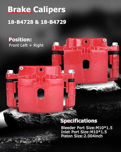 cciyu Front Left & Right Disc Brake Calipers Assembly 18-B4729 18-B4728 - size: Front[18-B4729+18-B4728]