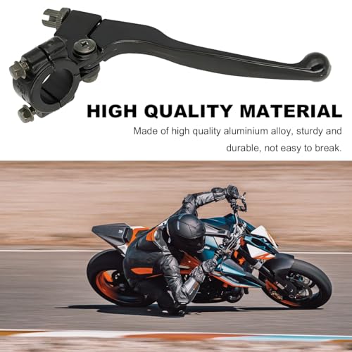 KVAEY Motorcycle Clutch Lever, 7/8" 22mm Left Handlebar Folding Brake Lever Perch, Clutch Handle Lever Replacement (Black+Wrench) - color: Black+Wrench