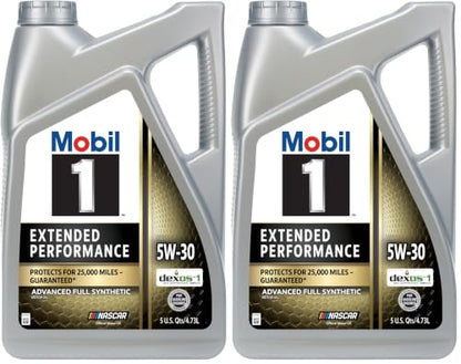 Mobil 1 Full Synthetic Motor Oil 5W-30 | Extended Performance | 5 Quart | Pack of 2 - size: 5 Quart (Pack of 2)