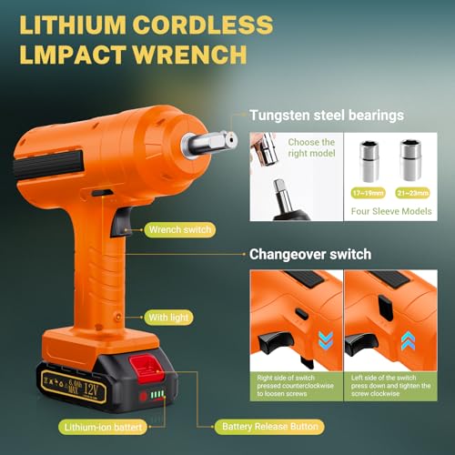 E-HEELP Cordless Electric Car Jack Kit 5 Ton with Battery, Pump and Wrench