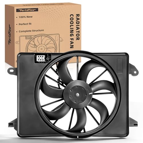 PartsFlow Engine Radiator Cooling Fan Assembly For 2009-2018 Chrysler 300 For 2009-2018 Dodge Challenger/Charger 622550 - color: For Dodge Challenger/Charger