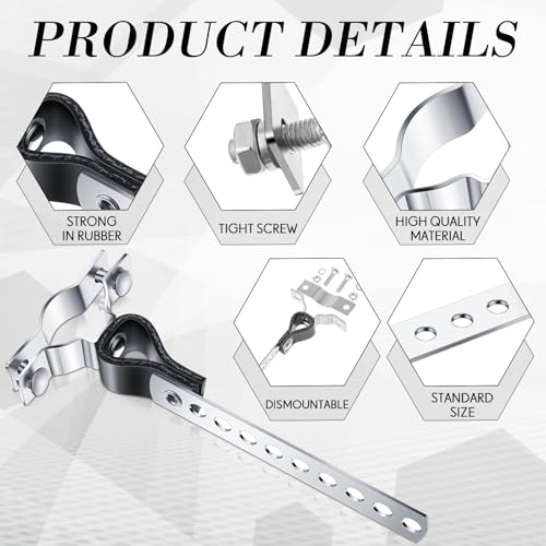 Geetery 4 Pcs Universal Exhaust Hangers Muffler Hanger, Rv Style, Silver - color: Silver, size: Rv Style