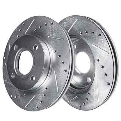 Detroit Axle - Brakes Kit Drilled Rotors Brake Pads for Integra Honda Civic - size: 8PR50394/KIT