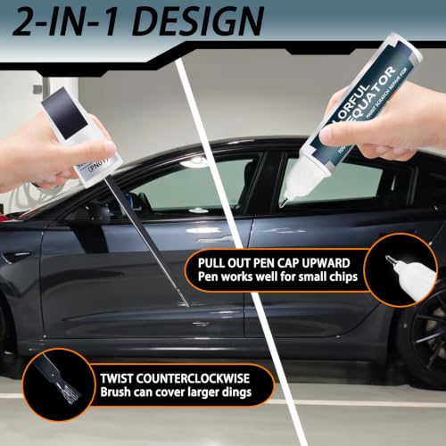 (Stealth Grey PN01) Touch up Paint for Tesla Model Y/3/X/S OEM Color Match - color: Car Touch up Paint(Stealth Grey(PN01)) Compatible with Tesla Model Y/3/X/S