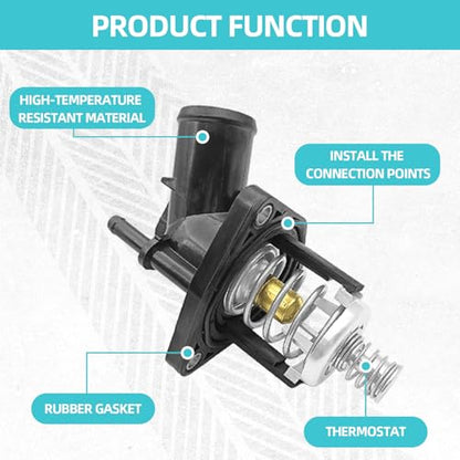 15-11125 Engine Coolant Thermostat Housing Assembly Compatible with 2014 2015 2016 2017 2018 2019 2020 Chevy Silverado, GMC Sierra 4.3 5.3 5.3L 6.2L Thermostat Housing Assembly