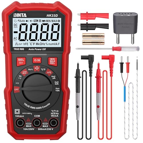 BINTA 6000 Counts Digital Multimeter with NCV Auto-Ranging Voltmeter Tester - style: 6000 Counts