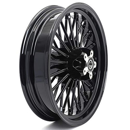 TOFR 21x2.15 16x3.0 Fat Spoke Wheels Black For Harley Dyna FXD FXDB 00-05 - color: 21x2.15 16x3.0 Black, size: Dyna 2000-2005