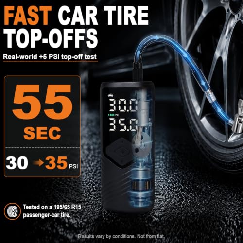 Tire Inflator Portable Air Compressor for Car Tires, 150 PSI Air Pump