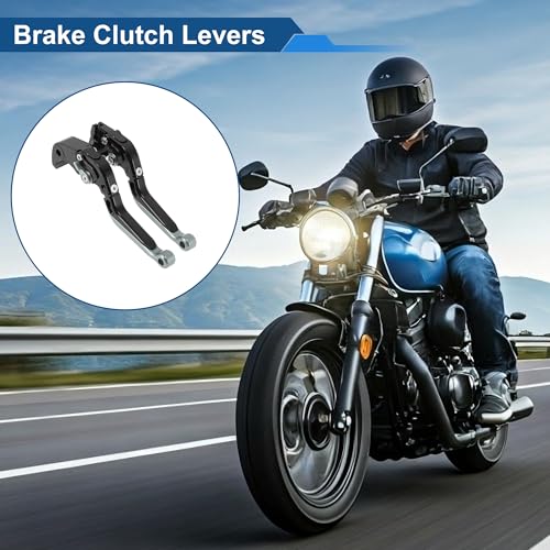 Short/Long Brake Clutch Levers for Kawasaki Ninja ZX6R 00-04 Black - color: Black Handle Titanium End