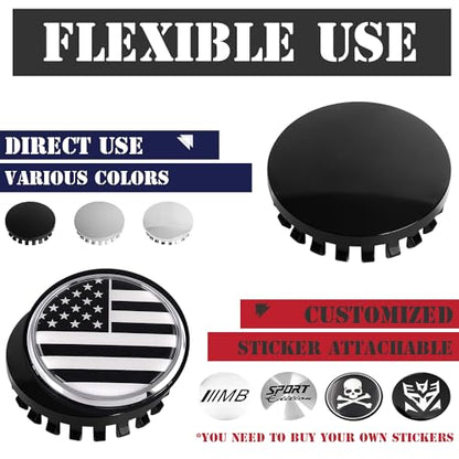 KitsPro 3.25Inch 83MM Wheel Center Caps, Pack of 4 (Gloss Black, Outer 83MM, Inner 73MM) - color: Gloss Black, size: Outer 83MM , Inner 73MM