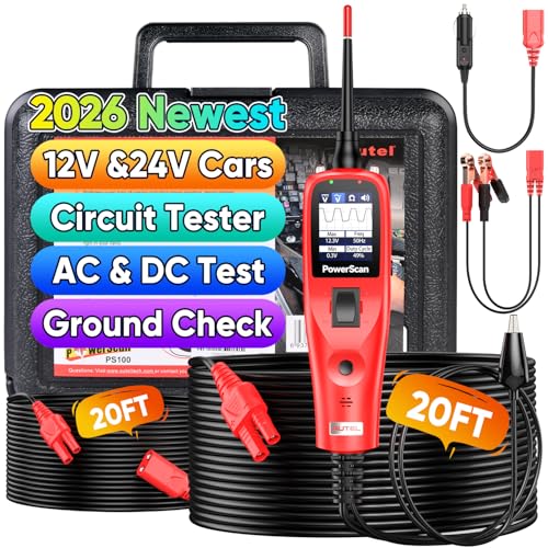 Autel PowerScan PS100 Power Circuit Probe Kit 2026, for All 12V 24V Cars - color: Red