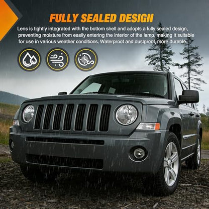 Nilight Front Turn Signals Light For 2007-2017 Jeep Patriot Driver Side - color: Jeep Patriot Driver Side Signals Light-Amber