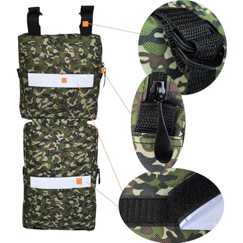 2 Pack ATV Fender Bags, Detachable Saddle Bag ATV Gear Bag Water-resistent Motorcycle Bag Compatible with Sportsman Scrambler TRX FourTrax Outlander Grizzly UTV Storage Bag Camouflage - color: Camo Green