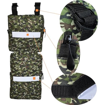2 Pack ATV Fender Bags, Detachable Saddle Bag ATV Gear Bag Water-resistent Motorcycle Bag Compatible with Sportsman Scrambler TRX FourTrax Outlander Grizzly UTV Storage Bag Camouflage - color: Camo Green