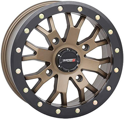 System 3 SB-4 Beadlock Bronze (4+3) UTV Wheels 15" Can-Am Maverick X3 / Pioneer 1000