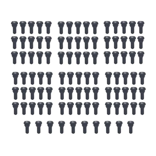 100Pcs TR412 Black Rubber Snap-in Short Tire Valve Stem