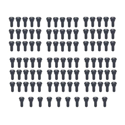 100Pcs TR412 Black Rubber Snap-in Short Tire Valve Stem
