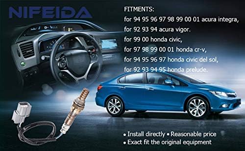 Nifeida 234-4011 Upstream Oxygen O2 Sensor Before Catalytic Converter for Honda CRV 1997-2001 Civic 1999-2000 for Acura Integra 1994-2001 OE#36531P2T003 13539 - size: 234-4011
