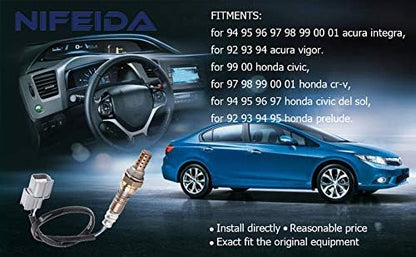 Nifeida 234-4011 Upstream Oxygen O2 Sensor Before Catalytic Converter for Honda CRV 1997-2001 Civic 1999-2000 for Acura Integra 1994-2001 OE#36531P2T003 13539 - size: 234-4011