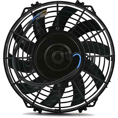 34 Row Heavy Duty Black Aluminum Engine Transmission Oil Cooler 6AN End Fittings 9" Inch Electric Cooling Fan Kit