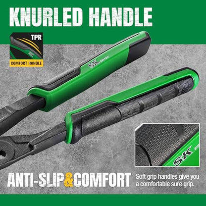 SK 10" Pliers Wrench, Smooth Parallel Jaw Water Pump Pliers, CR-V Steel - size: 10-inch Single