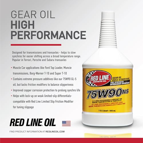 Red Line 58304 75W90 Non-Slip Synthetic Gear Oil - 1 Quart (2 Pack) - size: 2 Pack