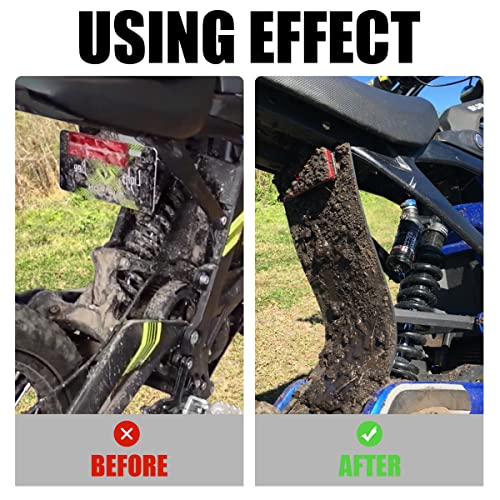 Rear Fender, Rear Shock Absorption Mud Guard Mud Flap, Back Shock-Absorbing Dust Cover, Dirt Plastic Protector Cover for Sur-Ron Surron Light Bee X Segway X260, 11.2 × 5.3'', Black - size: Original