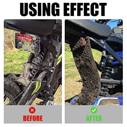 Rear Fender, Rear Shock Absorption Mud Guard Mud Flap, Back Shock-Absorbing Dust Cover, Dirt Plastic Protector Cover for Sur-Ron Surron Light Bee X Segway X260, 11.2 × 5.3'', Black - size: Original