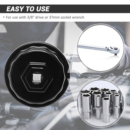 64mm Oil Filter Wrench Removal Tool Socket, 14 Flutes/4 Slots - size: 4 Slot