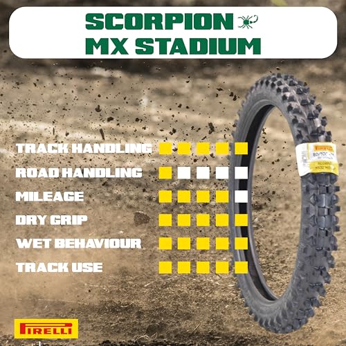 Pirelli Scorpion MX Mid-Soft Stadium Set: 80/100-21 Front & 120/90-19 Rear - size: 80/100-21 M/C 51M, 120/90-19 NHS 66M