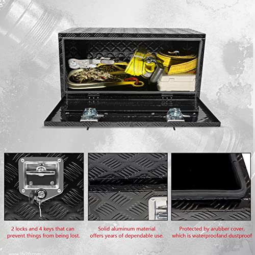 36" x 18" x 18" Truck Tool Box Pickup Truck Bed Toolbox Heavy Duty - color: Black, size: 36" x 18" x 18"