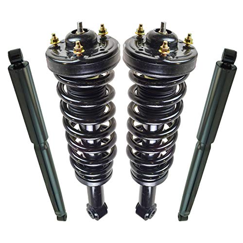 TRQ Front Rear Shock Complete Loaded Strut Spring Assembly Kit Set 4pc
