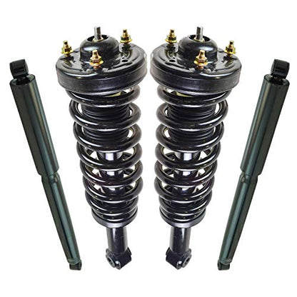 TRQ Front Rear Shock Complete Loaded Strut Spring Assembly Kit Set 4pc